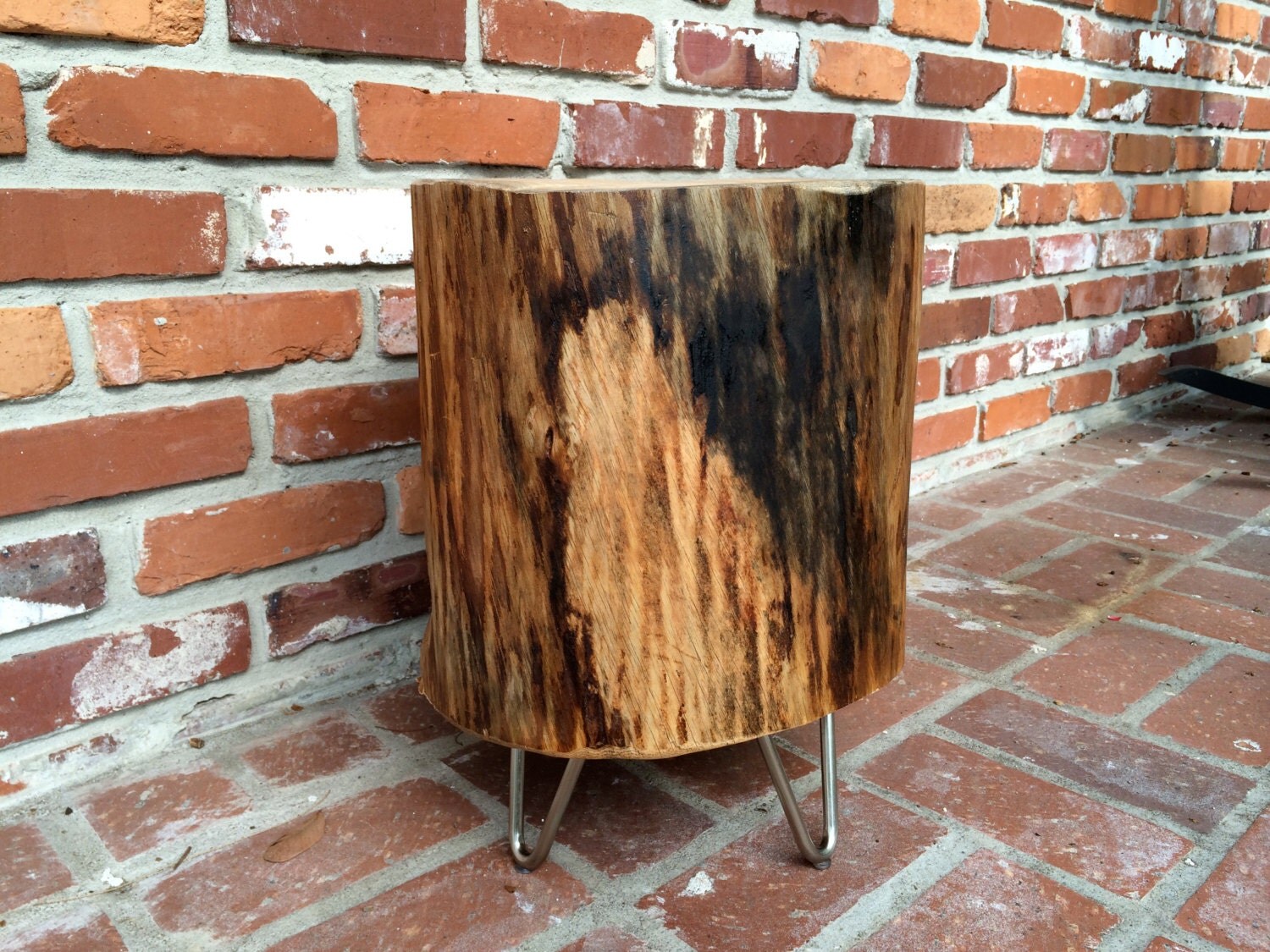Tree Stump Hairpin Legs Reclaimed Wood by sumsouthernsunshine