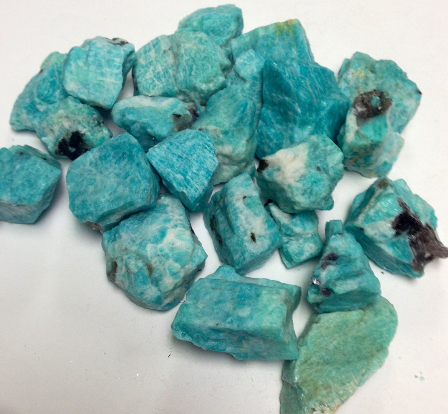 1 One AMAZONITE Raw Rough Stone Chunk 1.0 to 1.5