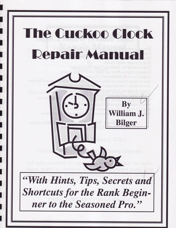 Cuckoo Clock Repair Manual How to Book