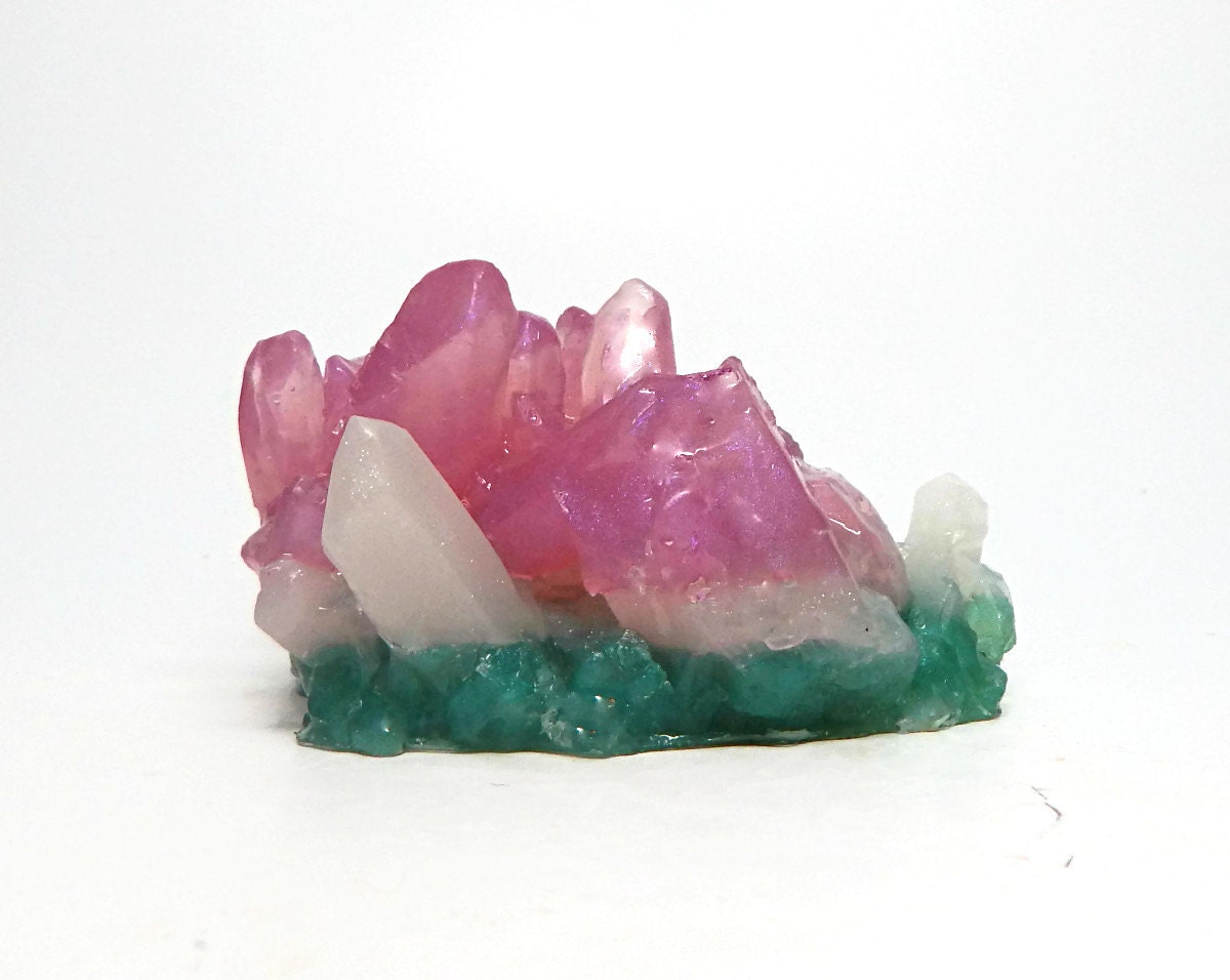 Watermelon Tourmaline Quartz Crystal Soap Choose your Scent