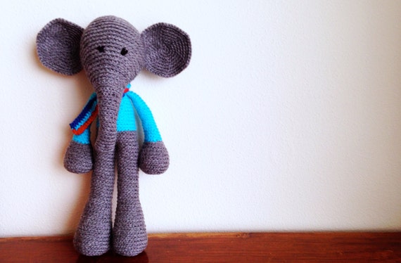 Items similar to Handmade Crochet Elephant Amigurumi on Etsy