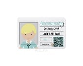 Items Similar To Personalized Play Id Card Badge For Kids Veterinarian On Etsy Veterinarian Badge Template