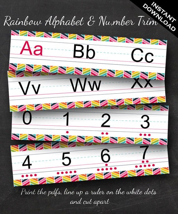 classroom decor alphabet trim printable editable by