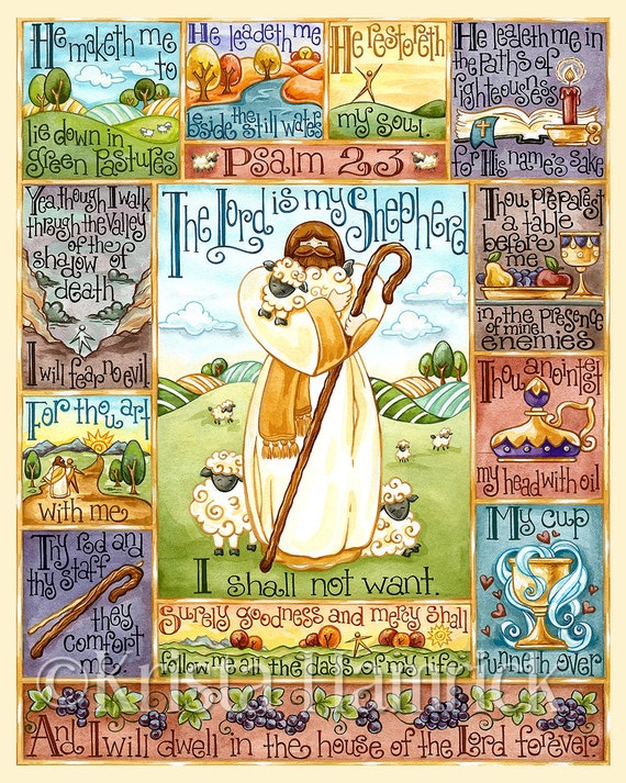 psalm-23-original-art-print-8x10-11x14
