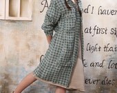 Linen shirt flax shirt  long shirt dress long sleeve shirt women cotton blouse top plus size shirt oversized tunic dress autumn shirt dress