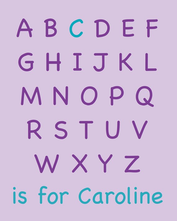 Printable Personalized Name Poster by LilSunDrop on Etsy