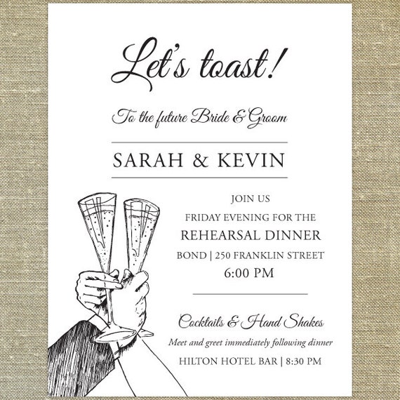 Let's Toast set of 25 any occasion invitations with