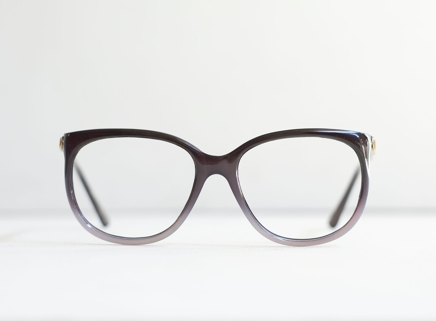 Bucci France 1980s Black to White Gradient Eyeglasses ...