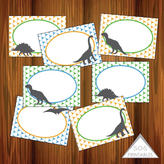 Dinosaur Party Labels Dino party boy birthday Editable