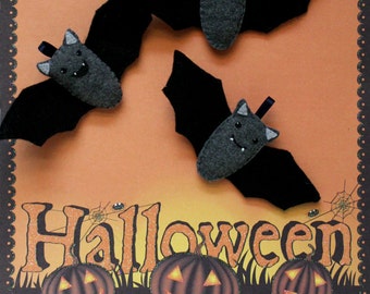 Bat Ornament, Halloween Decoration, Felt Decoration, Home Decor
