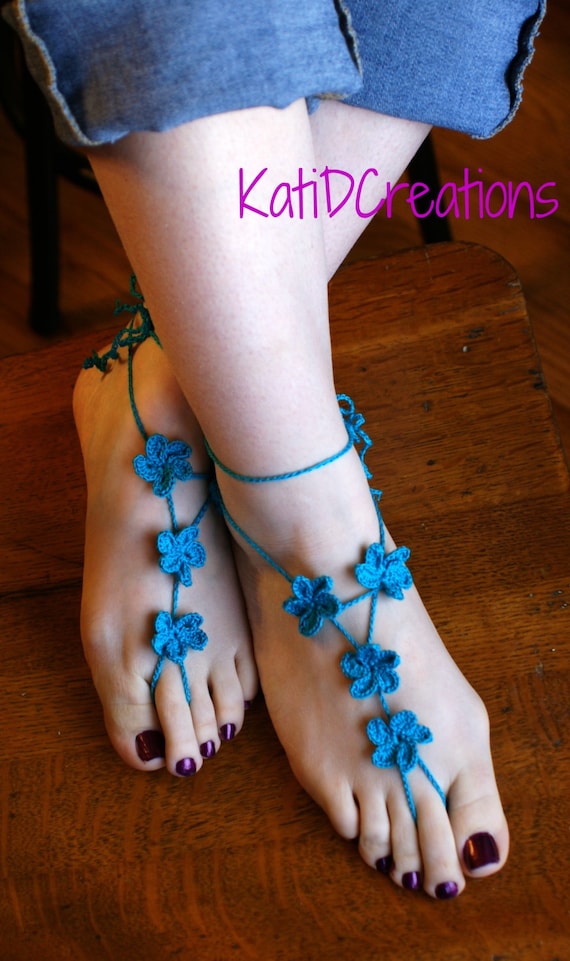 FREE Pattern,Crochet Foot Jewelry Pattern, Barefoot Pattern, Foot ...