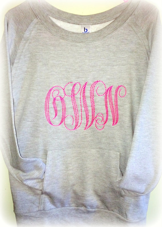 Big Monogram Sweatshirt, Monogrammed Sweatshirt, Bridesmaid gift, Birthday gift, Monogrammed gifts for Girls, Teen girls, Women