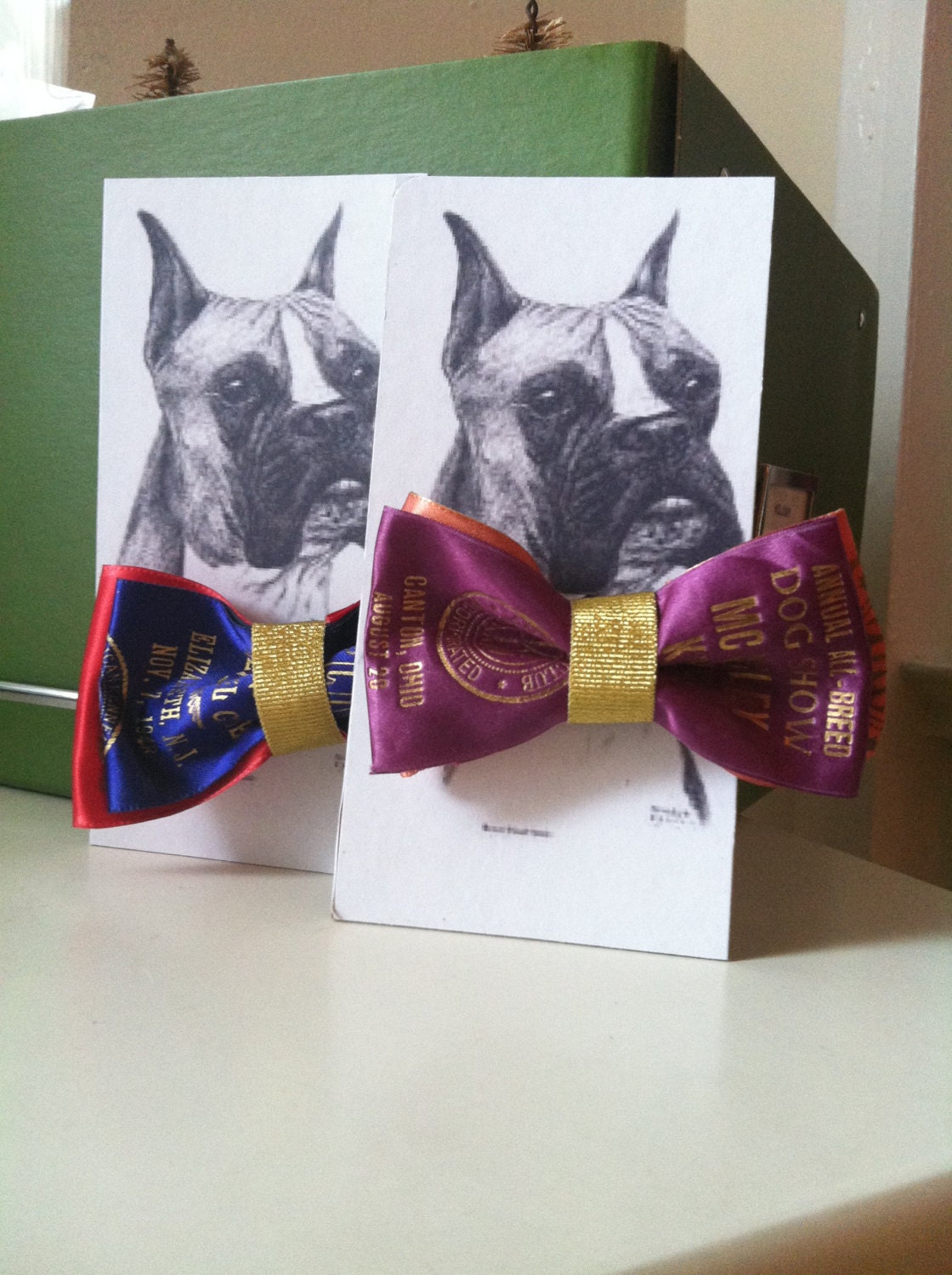 Best in Show Dog Show Ribbon Bow Tie Collar Accessory