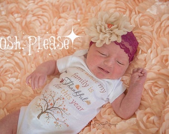 Newborn Thanksgiving Outfit OnePiece Newborn Outfit I Am What My Family is Thankful For This Year Thanksgiving Outfit Take Home Outfit