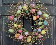 LAST ONE!  Easter Wreaths - Spring Wreath - Easter Egg - Easter Egg Wreath - Easter Decor - Primitive Pastel Egg Wreaths - Primitive Decor