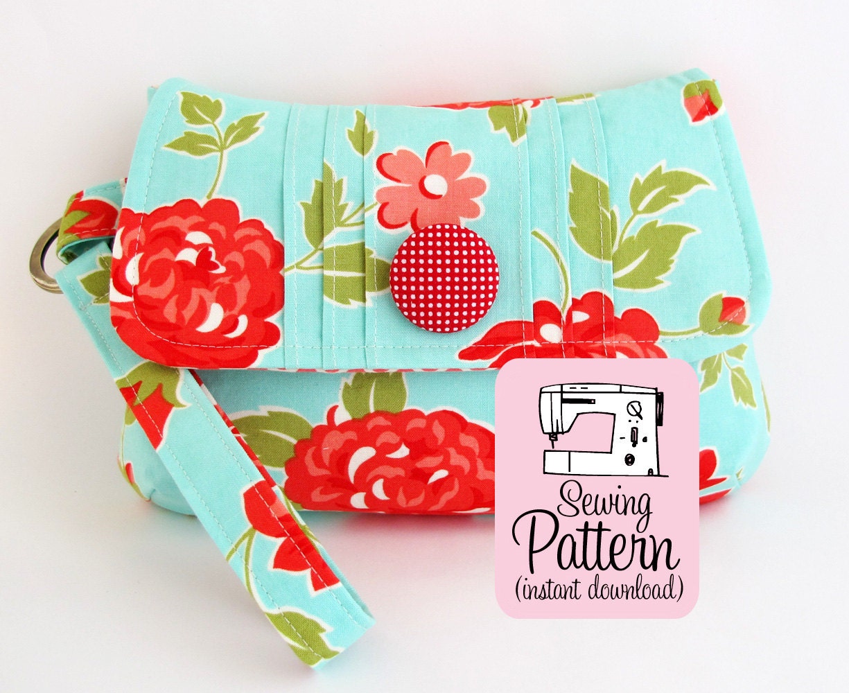 Pintuck Wristlet PDF Sewing Pattern Sew a unique clutch