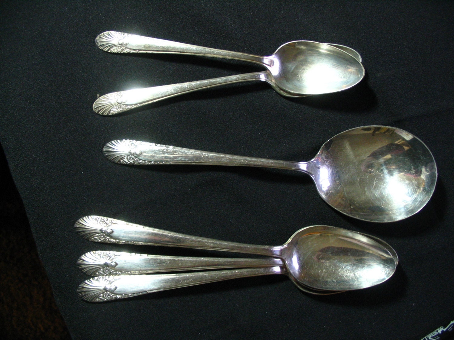 Vintage Crown Silverplate Berry Spoon/Serving Spoons Soup Spoons