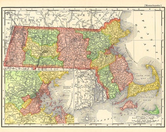 map of France from the 1950's vintage printable digital