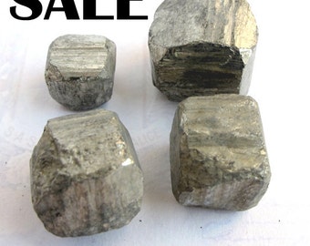 Iron Pyrite Cubes - no hole (4X) (NS560) SALE - 33% off