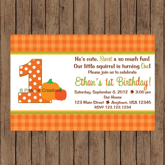 Little Pumpkin Birthday Invitation / Pumpkin Birthday Invitation / Fall Birthday Invitation / Pumpkin Birthday / Pumpkin Party / PRINTABLE Il_570xn