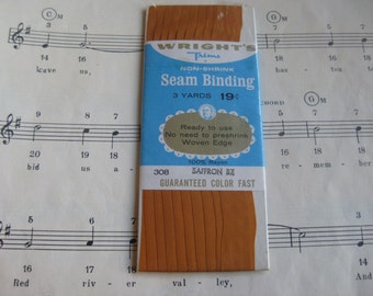 Vintage Burnt Orange Seam Binding----3 Yards