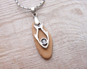 Pebble and Fish Keychain / Bag adornment