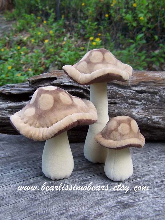 PDF Soft plush pattern for mushrooms, three sizes of Fall Mushrooms, Easy sewing pattern, fairy toadstool