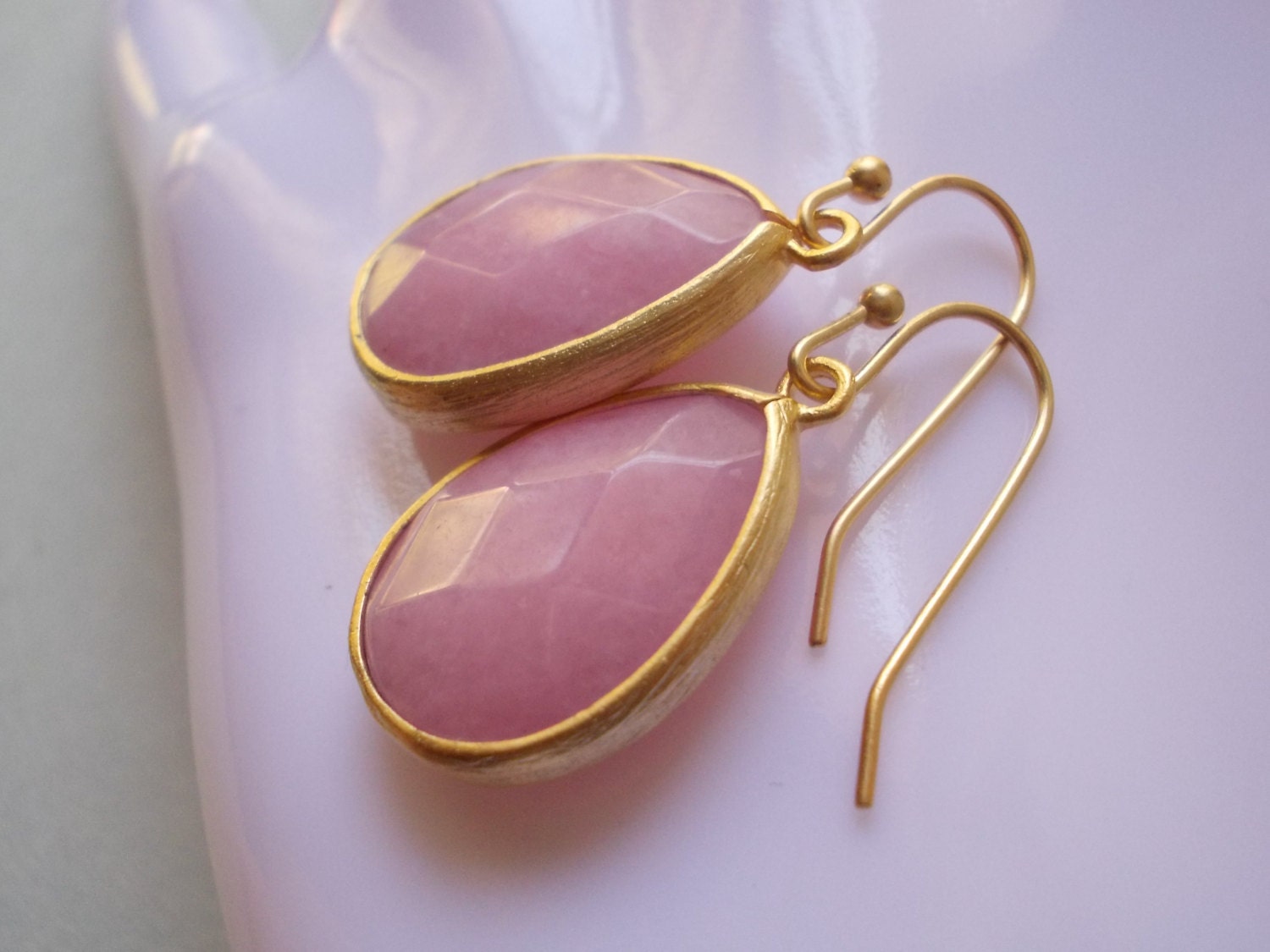 Quartz stone earrings Clearance