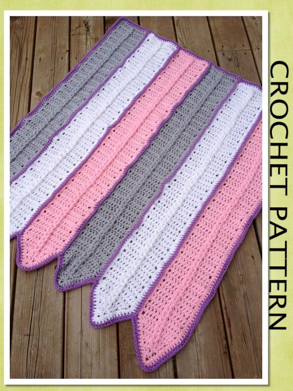 PDF Crochet Pattern The Braided Blanket