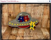 Christmas In July Sale Felt UFO and Aliens play set, felt board, felt toy Il_170x135