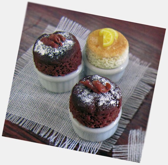 Chocolate SOUFFLE in White Ceramic Ramekin 16 by OneSixthSense