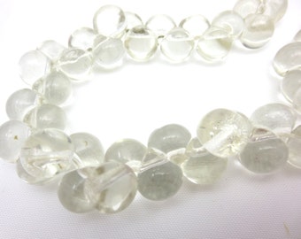 Clear Glass Bubble Necklace - Teardrop Beads