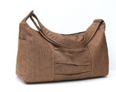 Diaper Bag - Large Tote Bag- Neutral- Large Baby bag in Brown Linen - Bags, totes and purses, Large Womens bag, Neutral work bag, baby gift