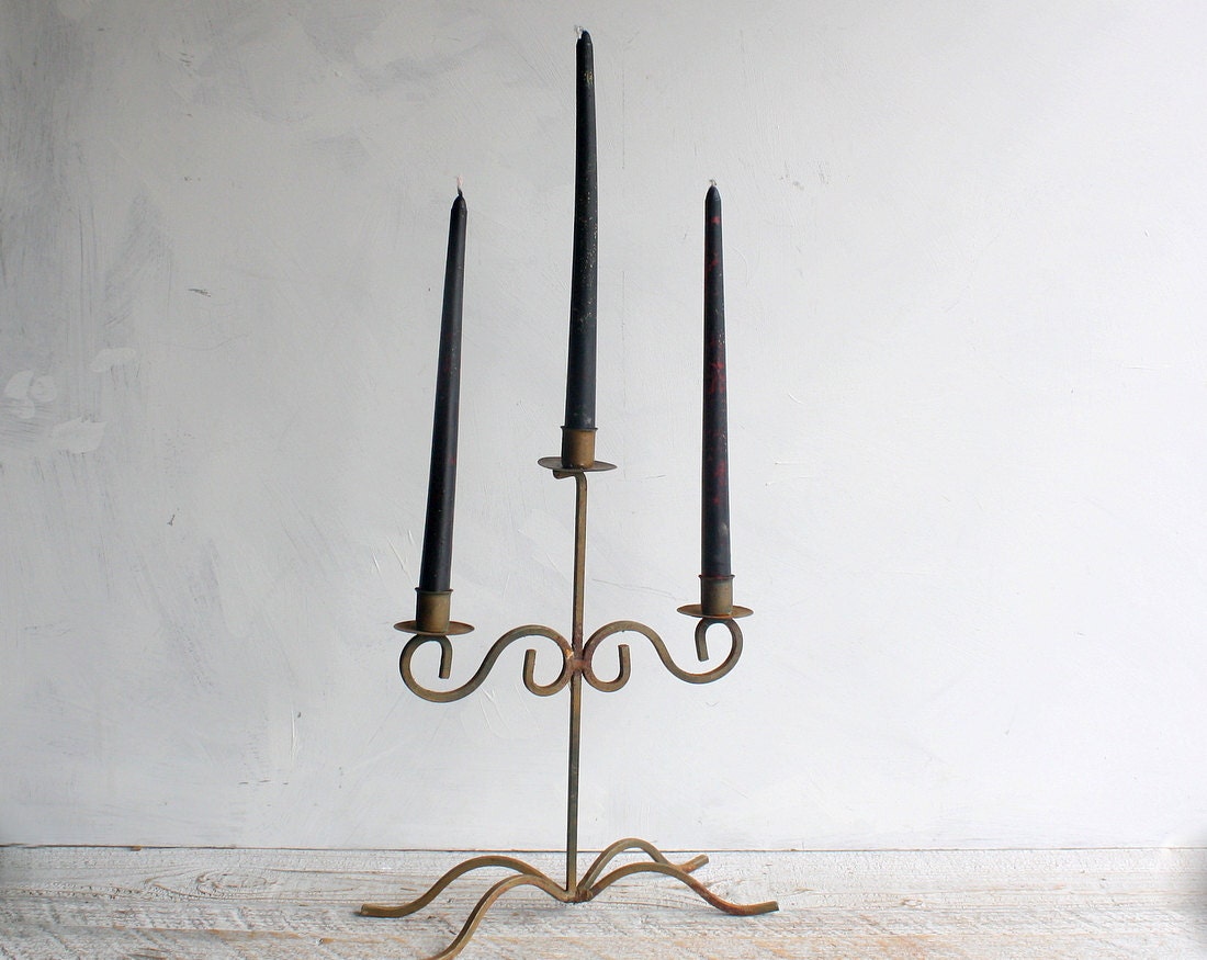 Wrought Iron Candelabra,Vintage Halloween Decor Etsy finds