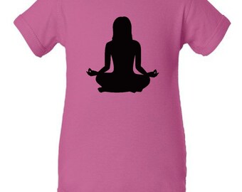 Kid's Om yoga t-shirt by Chick9Clothing on Etsy