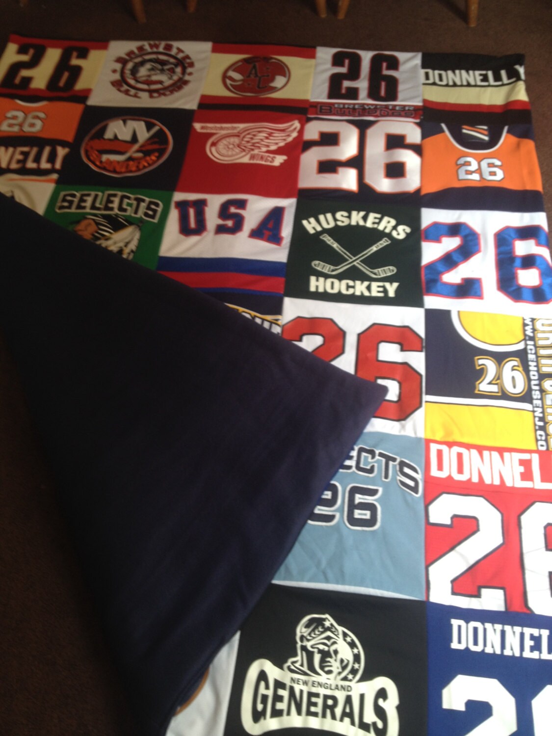 Sports Themed Jersey Memory Blanket Quilt Made to order