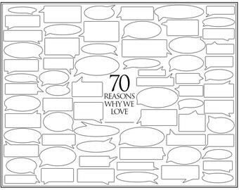Personalized Birthday Present – 70 Reasons We Love You – Template for Print or Editing – Photoshop Template – 70th Birthday