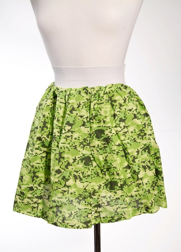 Ready To Ship Creeper Minecraft Inspired Full Skirt Small