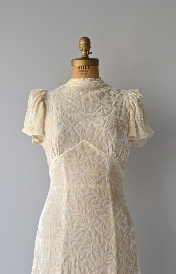 Delphine wedding gown 1930s silk velvet wedding dress