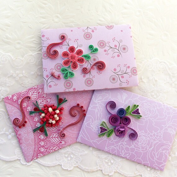 Envelopes Paper Quilling Birthday Mini Small by EnchantedQuilling