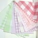 Fabric Samples Upholstery Swatch Book Pastel Pink Lime Lavender 11 x 8 Wristlet Doll House Fabric Vintage Swatches Check Plaid Stripes Lot