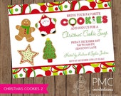 Christmas Cookie Exchange Swap Holiday Invitation - 1.00 each with envelope Il_170x135