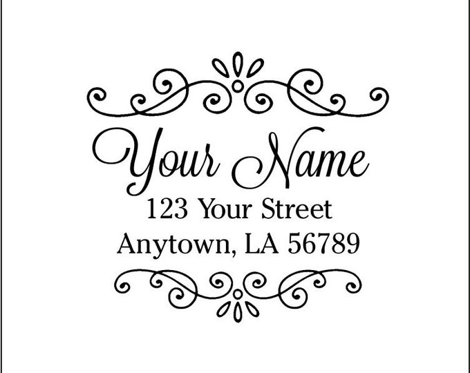 Personalized Custom Made Handle Mounted Return Address Stamp Rubber Stamps R211