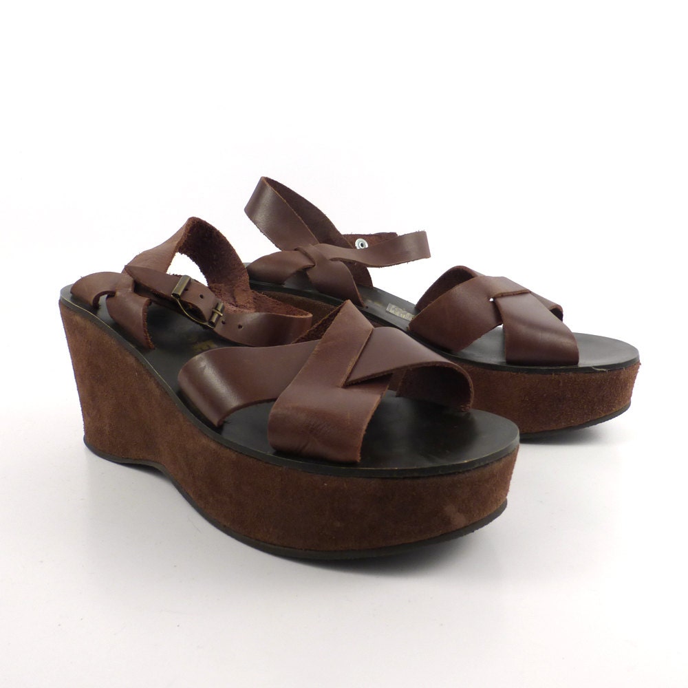 Kork Ease Sandals Vintage 1990s Brown Suede and Leather