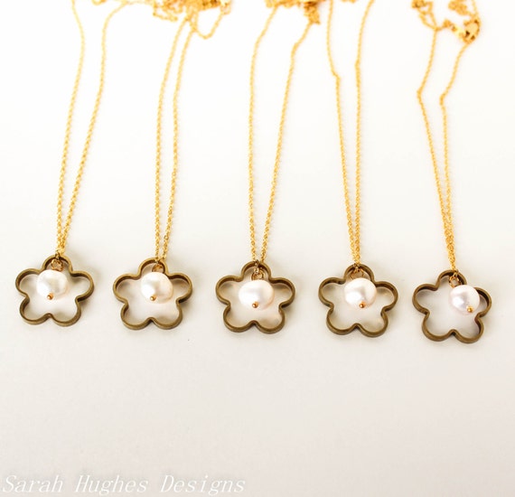 bridesmaid gifts gift by LuxuryBunny  white wedding and flower bridesmaid australia pearl Gold
