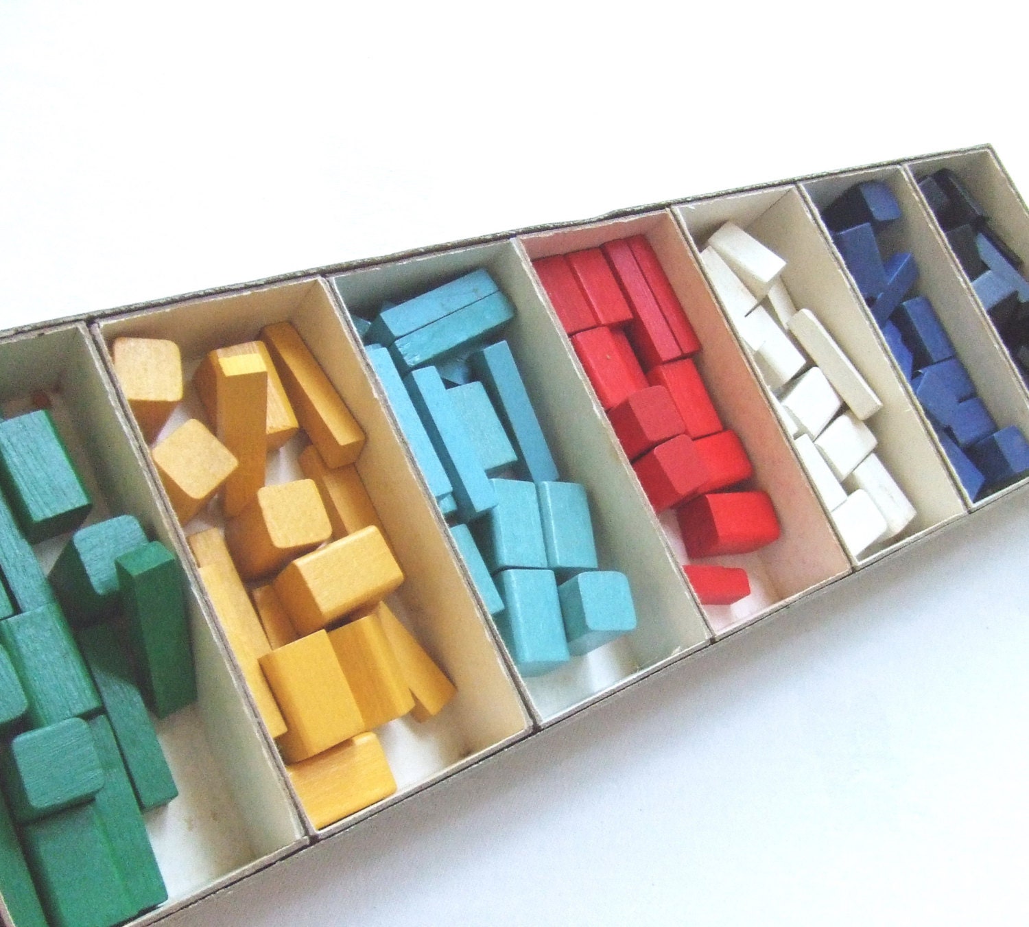 Vintage Wood Blocks from Board Game Diplomacy