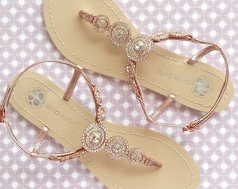 Pearl Wedding Sandals Shoes with Something Blue Sole and Oval