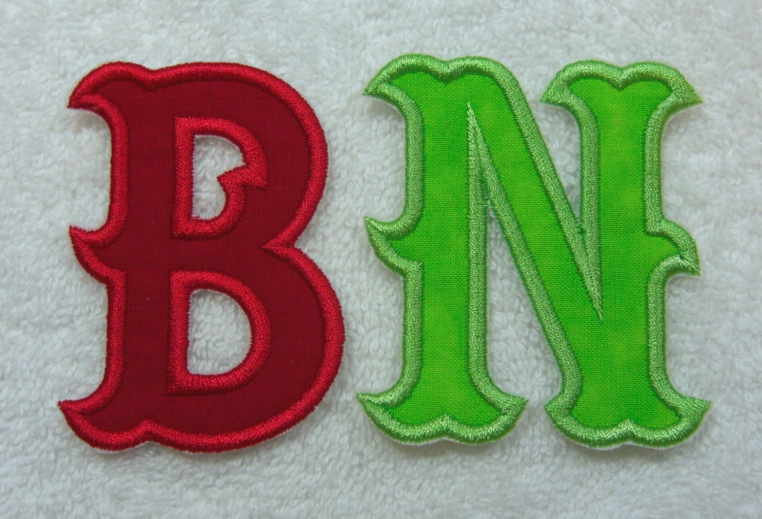 3 inch Letter Wanda Monogram Letter Fabric Embroidered Iron On