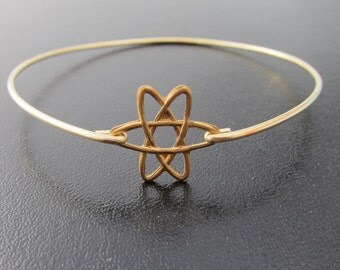 Atom Bracelet, Atom Jewelry, Science Jewelry, Science Bracelet, Atomic Jewelry, Atomic Bracelet, Physics Jewelry, Atom Bangle Bracelet