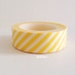 Yellow Stripe Washi Tape Diagonal (Chugoku) Yellow wedding decor tape